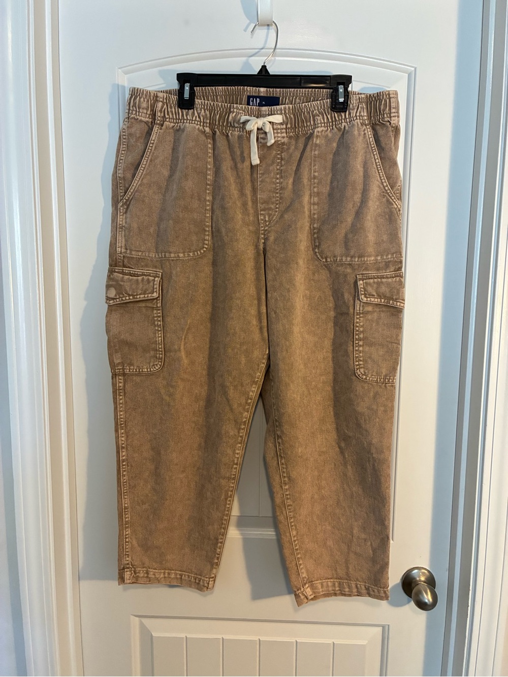 GAP Tan Cargo Jogger Pants with Drawstring